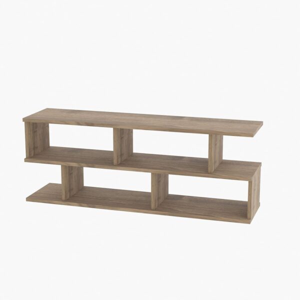 Emirates Living TV Stand, Melamine Chipboard, Walnut - Image 2