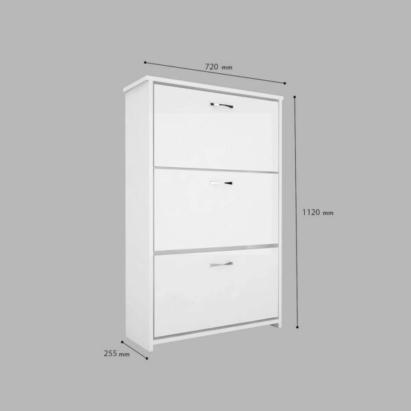 Emirates Living Bianco Shoe Rack 72 x 25.5 x 112 cm - Image 3