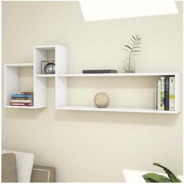 Emirates Living Olivia White Shelf - 155 x 22 x 55 cm