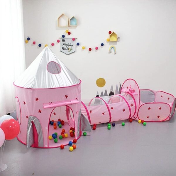 Emirates Living Kids Play Tent 3 in 1 /Set Combo Play Tent with Play Tunnel Kids Toy Tents Children Folding Play House Portable Outdoor Indoor Toy Tent