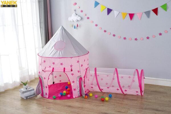 Emirates Living Kids Play Tent 3 in 1 /Set Combo Play Tent with Play Tunnel Kids Toy Tents Children Folding Play House Portable Outdoor Indoor Toy Tent - Image 7