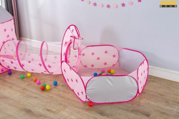 Emirates Living Kids Play Tent 3 in 1 /Set Combo Play Tent with Play Tunnel Kids Toy Tents Children Folding Play House Portable Outdoor Indoor Toy Tent - Image 9