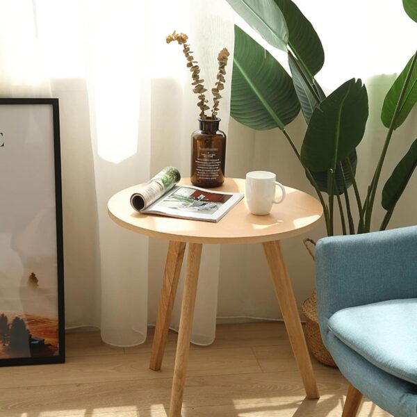 Emirates Living Tables Round Dining Table/Negotiation Table, Easy Assembly, Wood Look Accent Furniture with Solid Wood Frame