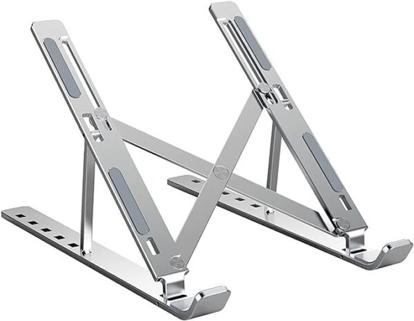 Emirates Living Laptop Stand for Desk, Adjustable Laptop Riser ABS+Silicone Foldable Portable Laptop Holder, Ventilated Cooling Notebook Stand for MacBook Pro Air, Lenovo, Dell, HP, Laptops,Tablet - Image 6