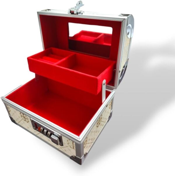Emirates Living Jewelry Storage Box Double Layer Jewelry Box With Nmber Lock For Watch Jewelry Display,(MD-32418) - Image 4