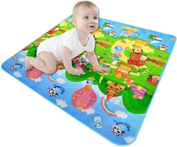 EMIRATES LIVING Waterproof Double Side Baby Play Crawl Floor Mat for Kids Picnic School Home (Large Size -6 X 5 ft, Multicolour) with Bag to Carry - Image 2