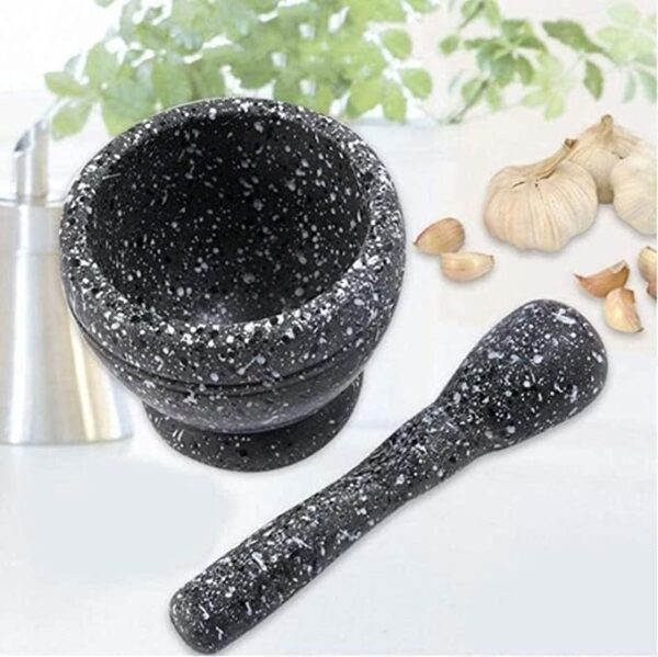 Emirates Living Spice Grinder Garlic Mortar and Pestle Set Grinding Bowl Crush Pot Garlic Mincer Herb Spice Masher Grinder Chopper for Crushing Pill Mashers Tools Style - Image 2