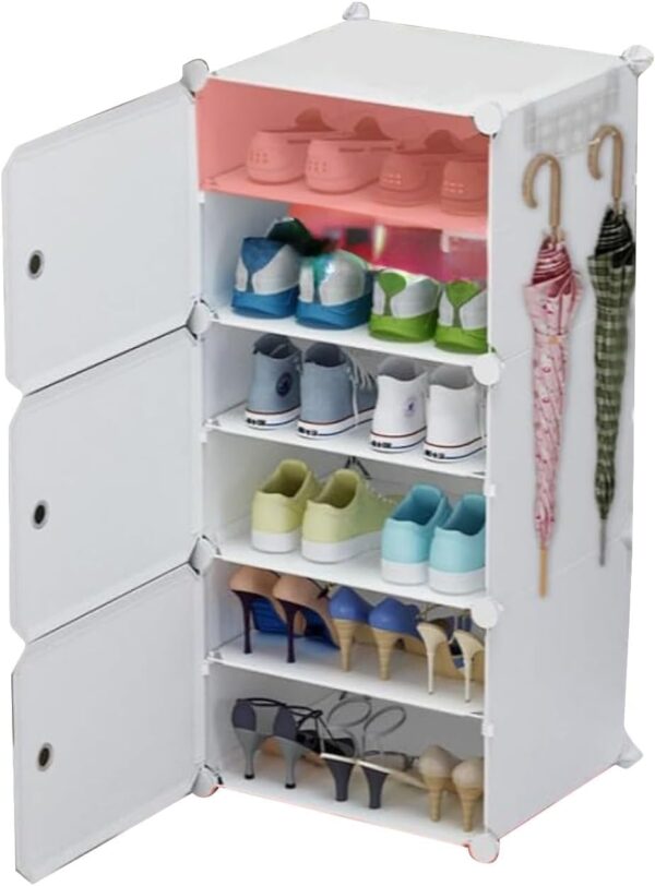 EMIRATES LIVING Portable Shoe Cabinet for Entryway and Closet, (NW-31312) Cubes,Convertible Design, Free-Standing Organizer, Strong, Stylish, and Lightweight, Shoe Shelf for Storage