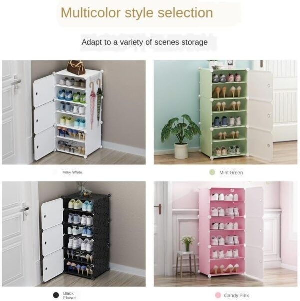 EMIRATES LIVING Portable Shoe Cabinet for Entryway and Closet, (NW-31312) Cubes,Convertible Design, Free-Standing Organizer, Strong, Stylish, and Lightweight, Shoe Shelf for Storage - Image 3
