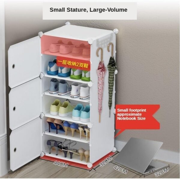 EMIRATES LIVING Portable Shoe Cabinet for Entryway and Closet, (NW-31312) Cubes,Convertible Design, Free-Standing Organizer, Strong, Stylish, and Lightweight, Shoe Shelf for Storage - Image 4
