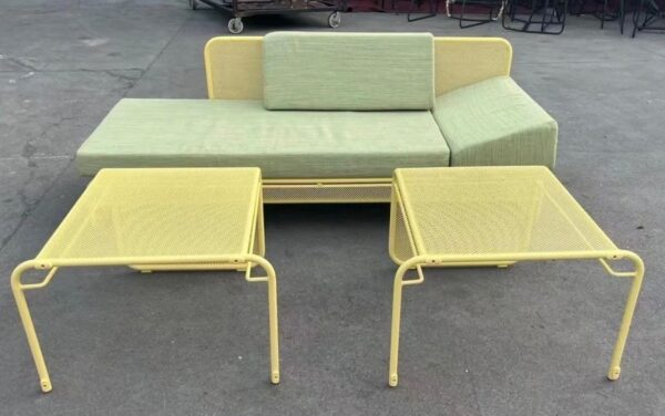 Emirates Living 4-Seater Outdoor Sofa Set, Bistro Furniture Wicker Patio Chairs with Cushion, Tempered Glass Table| Metal Frame Patio Garden Furniture I Modern Design Garden Lounge Wire Mesh Sofa Set - Image 3