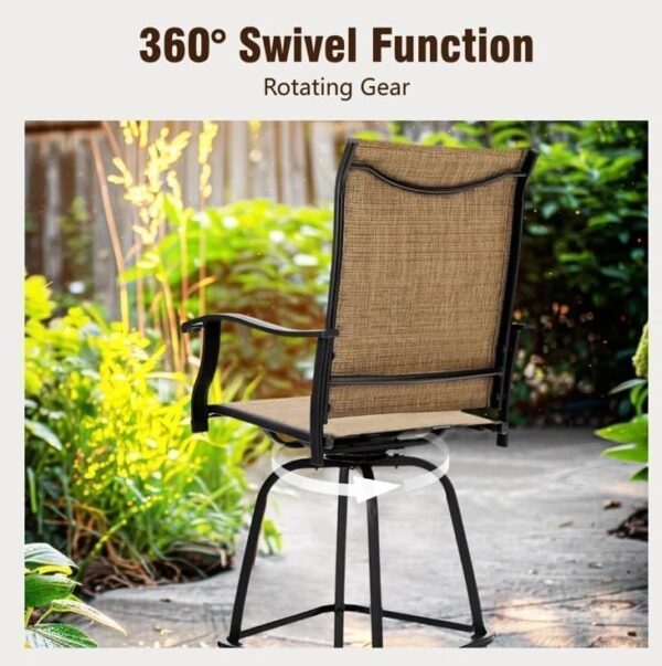Emirates Living 3-Piece Outdoor Bistro Set with Metal Frame, Includes Patio Table and 2 Chairs – Perfect for Garden, Balcony, or Patio Dining and Relaxing - Image 6