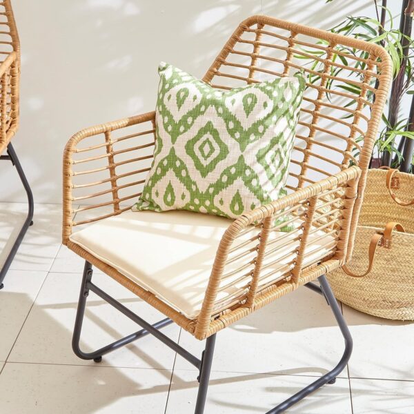Emirates Living Rattan Garden Furniture Rattan Chair Outdoor Indoor Sofa Cushions Balcony Conservatory 4 Piece Backyard Modern Style Sofa Set - Image 6