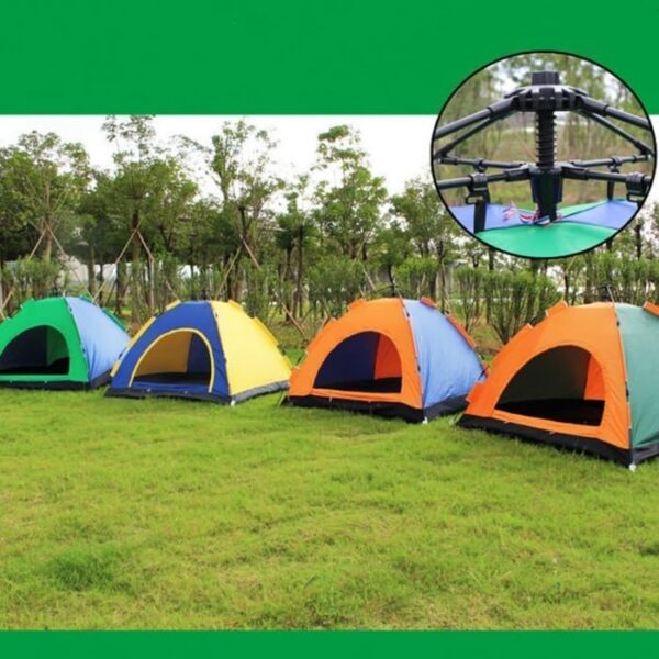 Emirates Living Camping Tent 2-4 Person, Family Pop Up Tents Dome Instant Tent Waterproof Portable Cabin Tent Sun Shade Shelter Automatic Set Up Lightweight Beach Tent - Image 3