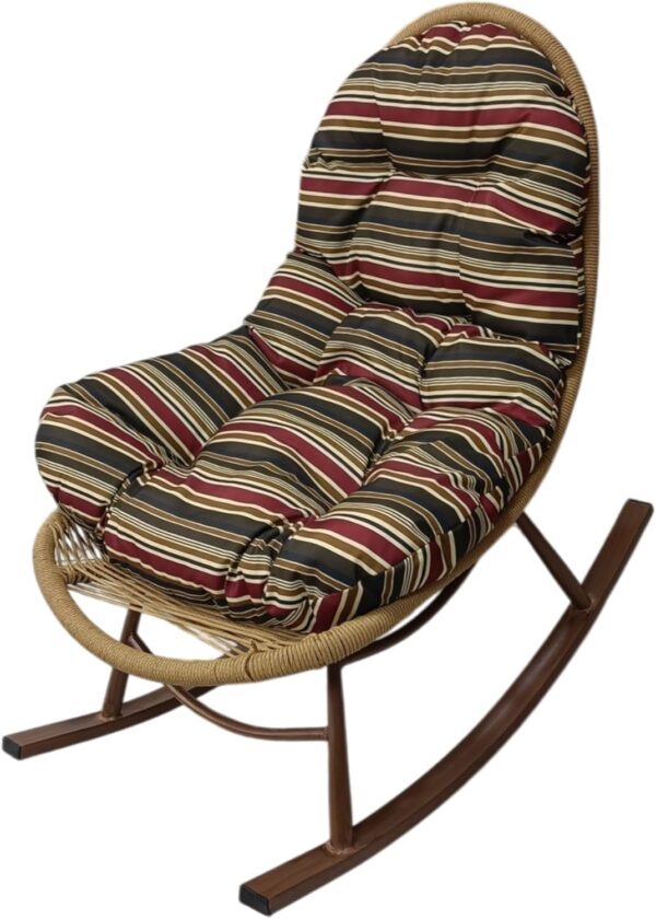 Emirates Living Modern Rocking Chair with Plush Seat, High Backrest, Wide Armrests, and Padded Cushion – Ideal for Living Room, Modern Lounge, Balcony, and Nursing Use