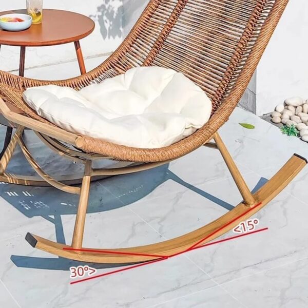 Emirates Living Modern Rocking Chair with Plush Seat, High Backrest, Wide Armrests, and Padded Cushion – Ideal for Living Room, Modern Lounge, Balcony, and Nursing Use - Image 3