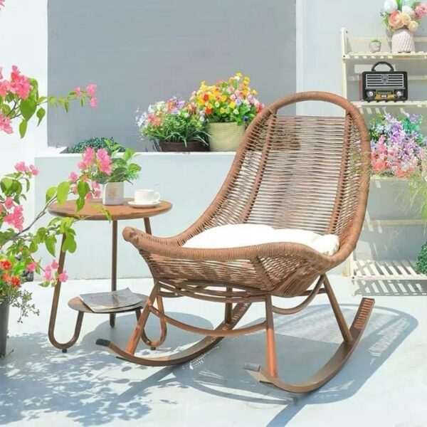 Emirates Living Modern Rocking Chair with Plush Seat, High Backrest, Wide Armrests, and Padded Cushion – Ideal for Living Room, Modern Lounge, Balcony, and Nursing Use - Image 4