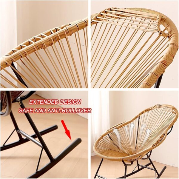 Emirates Living Garden Furniture Outdoor Deck Chair Interior Furniture Rocking Chair Cozy Porch Chair - Image 5