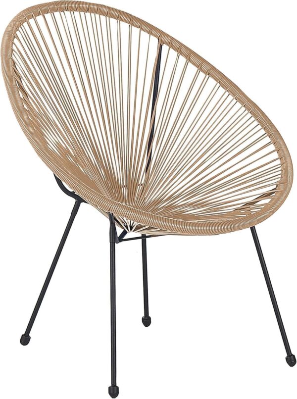 Emirates Living Outdoor Indoor Acapulco Chair All-Weather Patio Conversation Bistro chair with Flexible Rattan and Heavy-Duty Frame Lightweight Scoop Chair for Balcony Porch Garden Living Room - Image 3