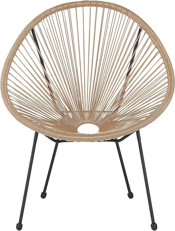 Emirates Living Outdoor Indoor Acapulco Chair All-Weather Patio Conversation Bistro chair with Flexible Rattan and Heavy-Duty Frame Lightweight Scoop Chair for Balcony Porch Garden Living Room - Image 5