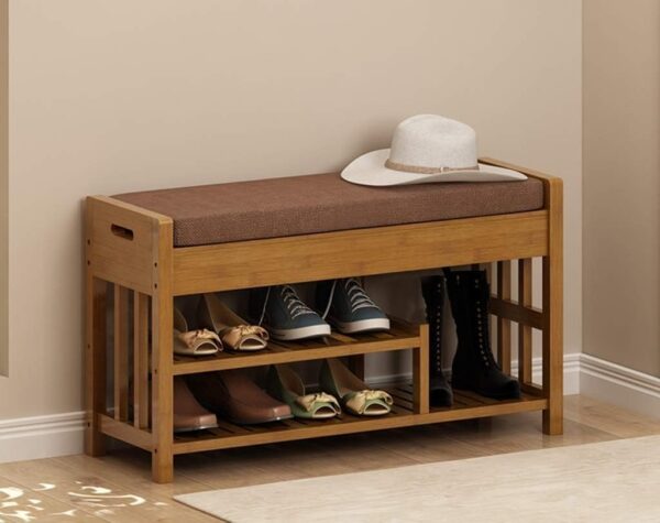 Emirates Living Bamboo Shoe Racks 2 Tier Shoes Storage Shelf,Multi-Functional Shoe Storage Organiser Rack and Shelves,Shoe Tower Shelf for Living Room,Entryway,Hallway and Cloakroom