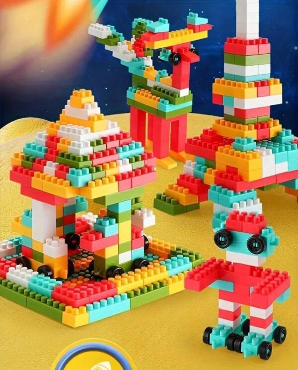 Emirates Living 370 Pcs Space Rocket Kids Toy Set Building Blocks for Toddler 3 4 5 6 7 Years STEM Preschool Sensory Educational Kids Toys Girls Puzzle Assembly Toy - Image 2