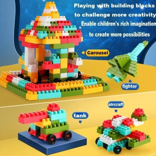 Emirates Living 370 Pcs Space Rocket Kids Toy Set Building Blocks for Toddler 3 4 5 6 7 Years STEM Preschool Sensory Educational Kids Toys Girls Puzzle Assembly Toy - Image 5