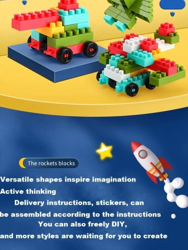 Emirates Living 370 Pcs Space Rocket Kids Toy Set Building Blocks for Toddler 3 4 5 6 7 Years STEM Preschool Sensory Educational Kids Toys Girls Puzzle Assembly Toy - Image 8