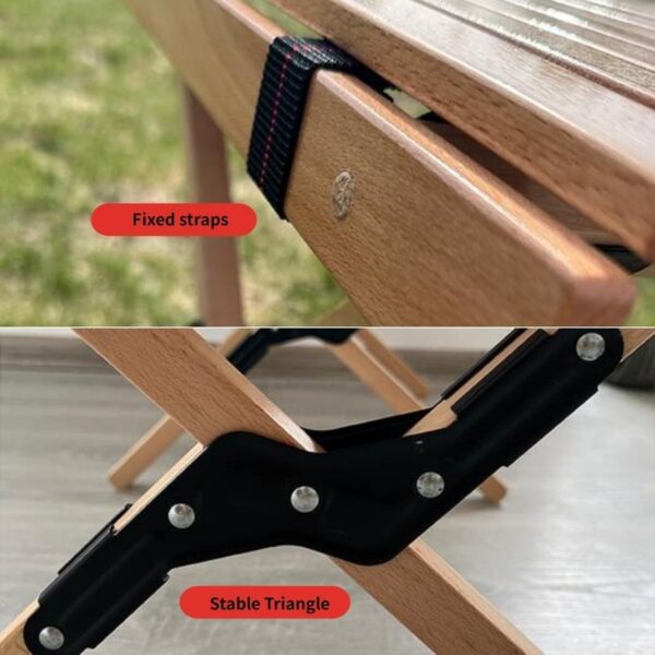 EMIRATES LIVING Portable Folding Roll-Up Wood Picnic Table: Ideal for Outdoor Camping, Beach BBQs, Fishing, and Backyard Gatherings - Image 4