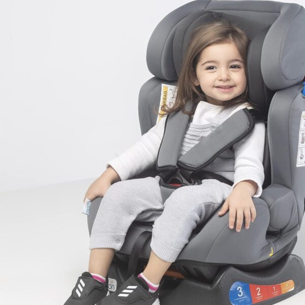 EMIRATES LIVING Ultimate Baby Car Seat for Safety & Comfort – Adjustable, Lightweight, Easy Installation, 5-Point Harness, Side Impact Protection, and Washable Cover for Newborns & Toddlers (GRAY)
