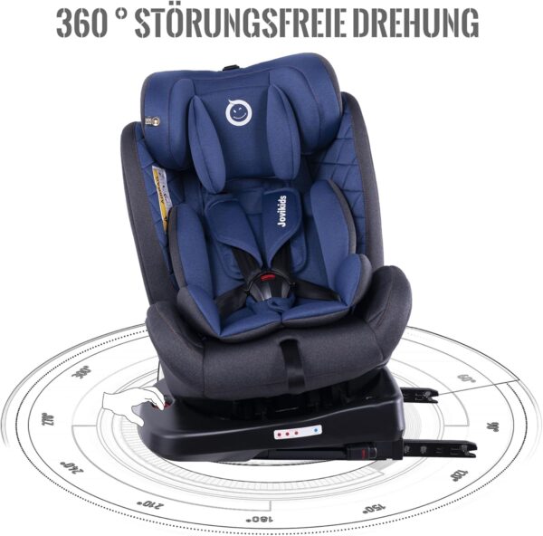 EMIRATES LIVING Ultimate Baby Car Seat for Safety & Comfort – Adjustable, Lightweight, Easy Installation, 5-Point Harness, Side Impact Protection, and Washable Cover for Newborns & Toddlers (BLUE) - Image 10