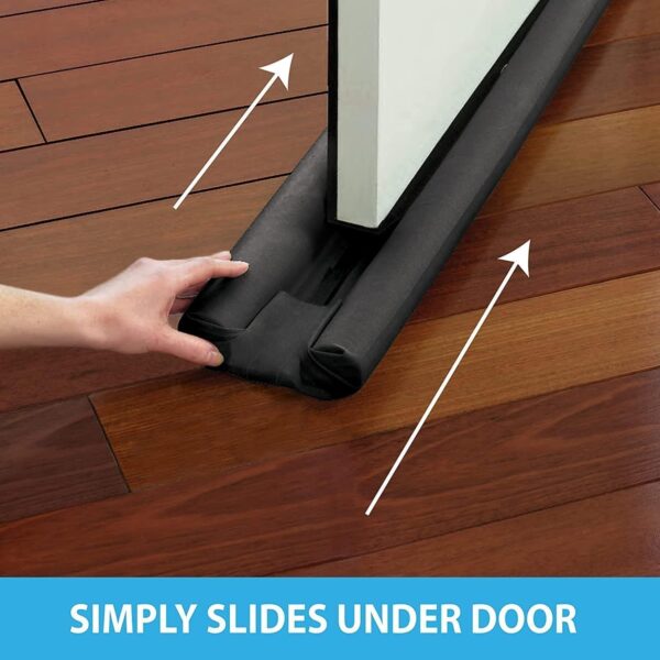 Emirates Living In-House Door Draft Stopper, 30'' to 38'' Under Door Draft Blocker Window Breeze Blocker, Noise Sound Light Smell Blocker for Doors and Windows, Grey - Image 8
