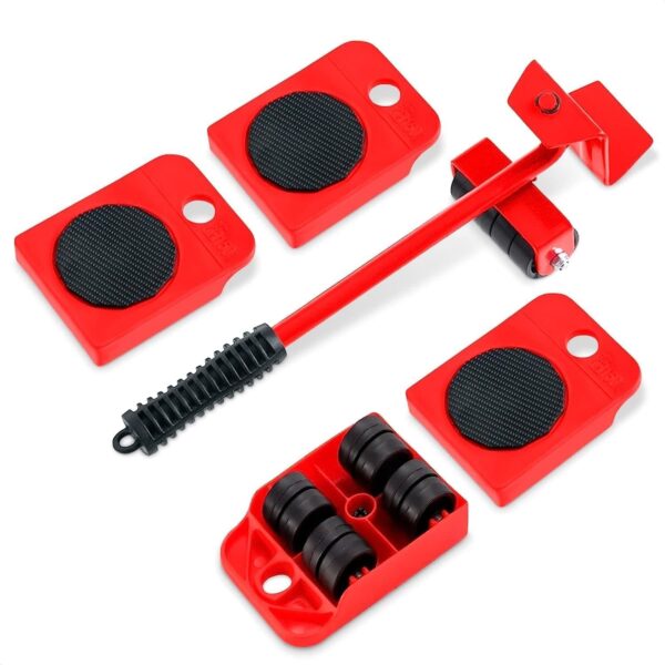 Emirates Living Furniture Lifter with 4 Pack Moving Sliders, Heavy Duty Transport Shifter Saving Crowbar Hand Tool Set for Sofas, Desks, and Refrigerators