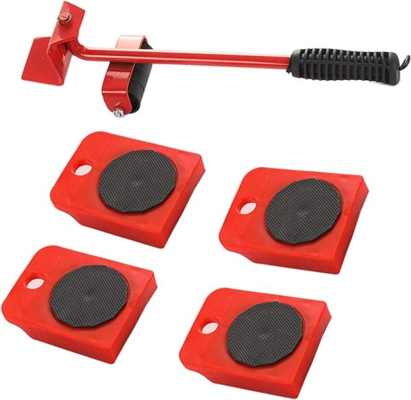 Emirates Living Furniture Lifter with 4 Pack Moving Sliders, Heavy Duty Transport Shifter Saving Crowbar Hand Tool Set for Sofas, Desks, and Refrigerators - Image 7