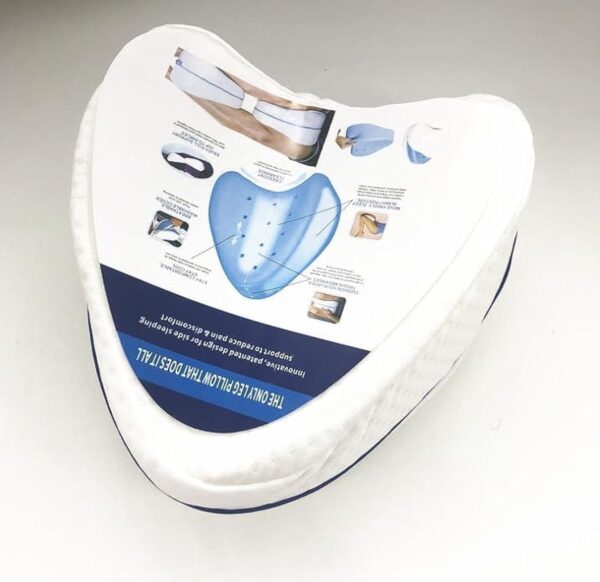 Emirates Living Ultra Soft Memory Foam Knee Pillow for Pain Relief/Orthopedic Leg Pillow Designed for Side Sleepers, Leg, Pregnancy, Back, Hip Pain with Washable Cover