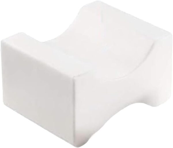 Emirates Living Knee Pillow for Side Sleepers Orthopedic Wedge Contour Leg Pillows Memory Foam for Back Hip Leg Joint Pain with Removable Washable Cover (White) - Image 2