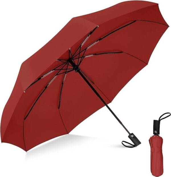 Emirates Living Umbrella for Summer and Sun Protection, Windproof Folding Travel Umbrella Suitable for Sunny and Rainy Weather, Portable Stylish Sun