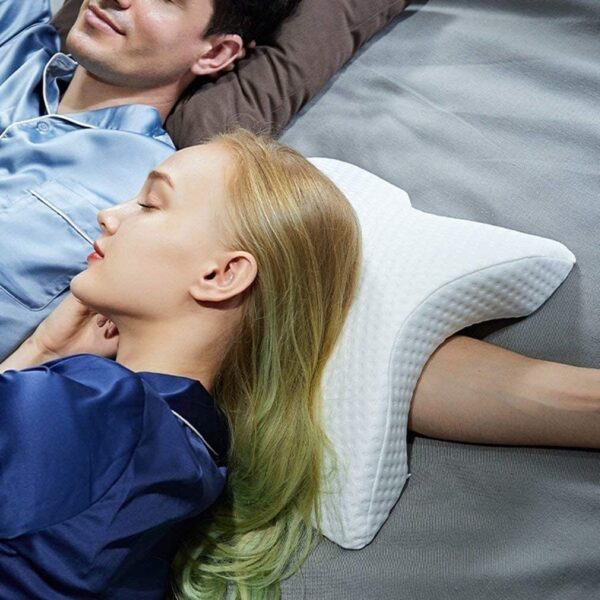 Emirates Living Ushaped Curved Memory Foam Sleeping Neck Pillow, White - Image 9
