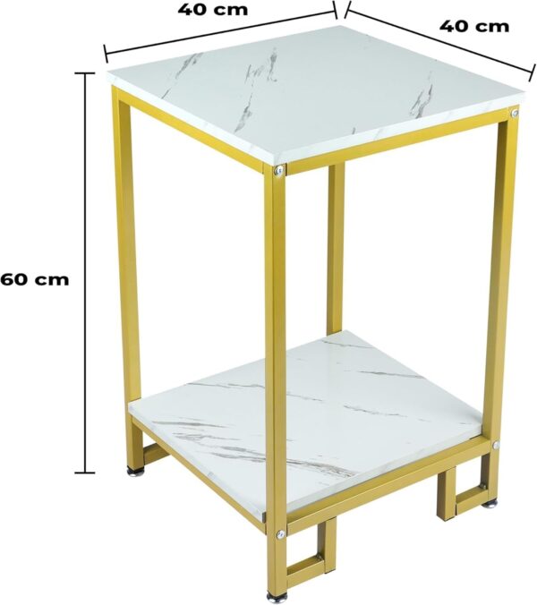 Emirates Living Engineered Wood 2 Tier Coffee Table for Living Room Tea Table Centre Table Nesting Table End Table Bedside Table Side Table for Living Room Bedroom Office - Image 2
