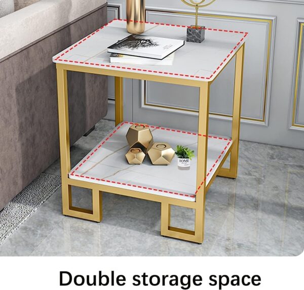 Emirates Living Engineered Wood 2 Tier Coffee Table for Living Room Tea Table Centre Table Nesting Table End Table Bedside Table Side Table for Living Room Bedroom Office - Image 3