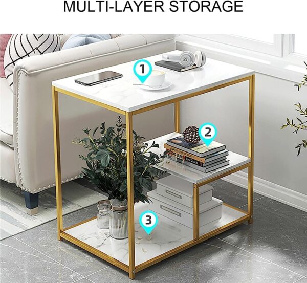 Emirates Living Engineered Wood 3 Tier Coffee Table for Living Room Tea Table Centre Table Nesting Table End Table Bedside Table Side Table for Living Room Bedroom Office - Image 5