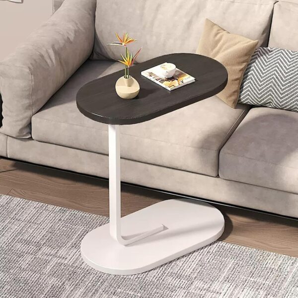 Emirates Living Modern Coffee Table, Creative Design End Table, Small Snack Side Table, Storage Coffee Table, Corner Bedside Computer Desk, Nightstand for Bedroom Living Room Balcony (Black & White)