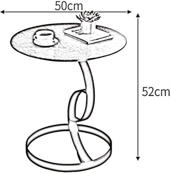 Emirates Living Side End Table, Lightweight Portable Nordic Coffee Table, Easy to Assemble, for Small Space - Living Room Bedroom Balcony - Image 4