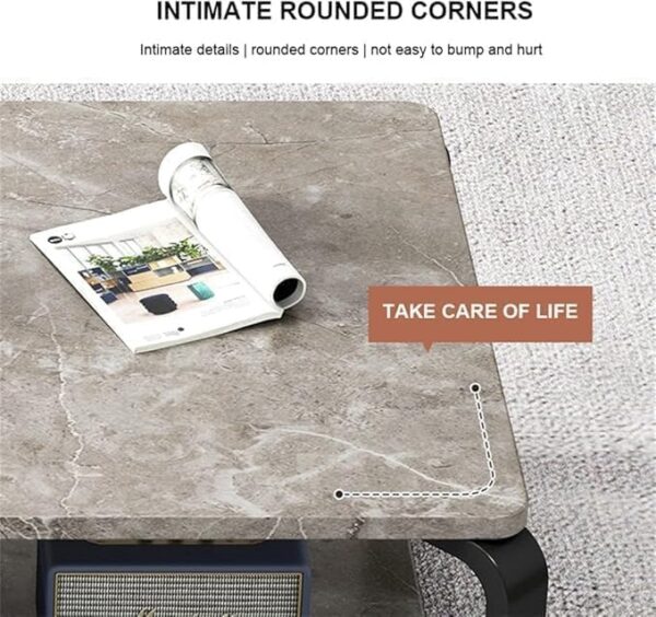 Emirates Living Small household size of the coffee table modern coffee table living room home light luxury creative square coffee table Modern Square Coffee Table, Light Luxury Design - Image 3
