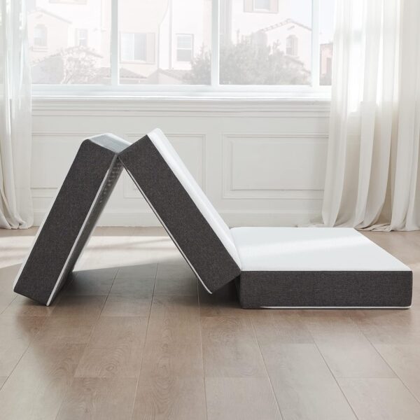 Emirates Living Folding Mattress, Tri Folding Foam Mattress with Storage Cover, Size - W 90 x L 180 x L 14 cm, Twin