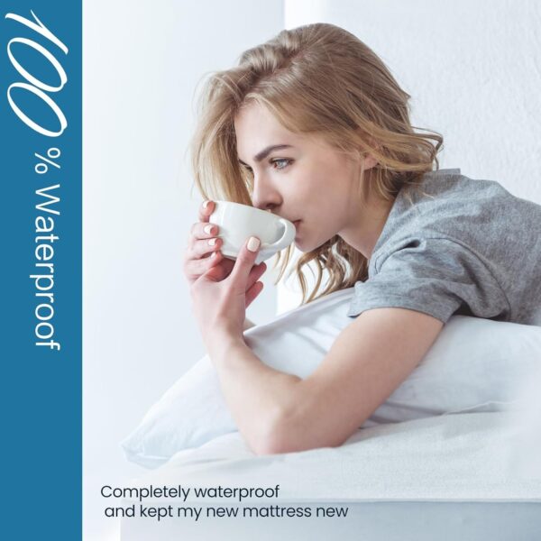 Emriates Living Water Proof Terry Mattress Protector Queen 150 X 190 Cm - Image 3