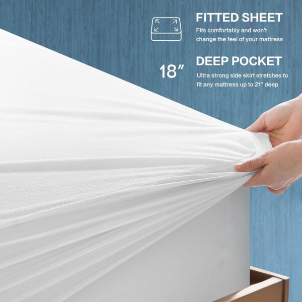 Emriates Living Water Proof Terry Mattress Protector Queen 150 X 190 Cm - Image 4